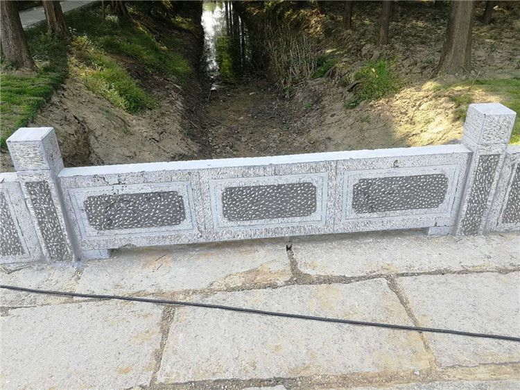 石材护栏/大理石栏杆 汉白玉栏板 庭院石材栏板 阳台石头护栏 石雕花