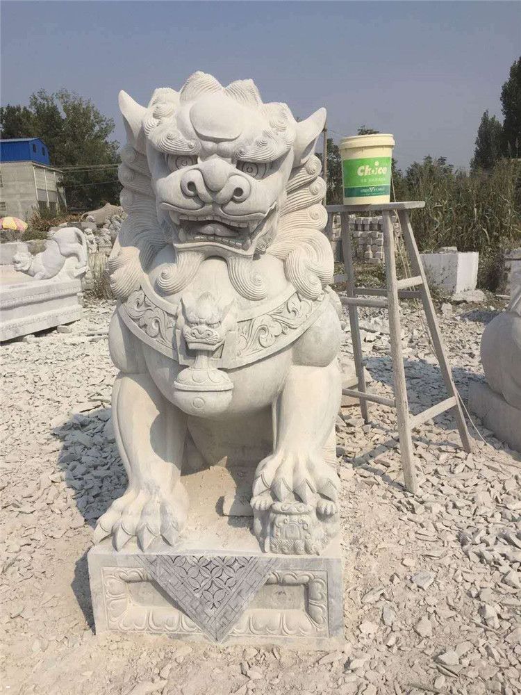 石狮子,_石雕青石狮子拴马桩 镇宅石狮栓马柱 庭院石柱仿古做旧门口