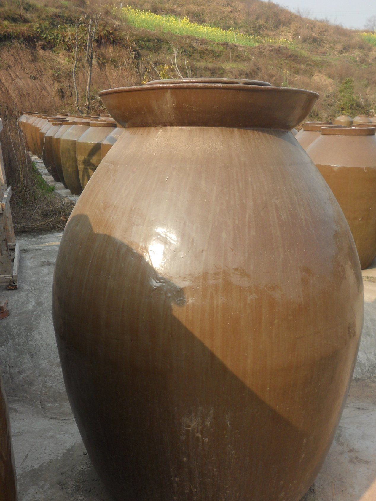 隆昌土陶400斤菜坛子定制 酸菜四川土陶泡菜坛子 陶坛酒坛泡菜罐