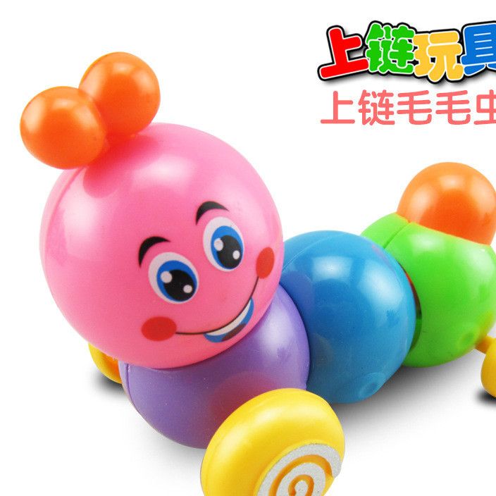 玩具 电动/遥控玩具 发条玩具 儿童发条玩具批发七彩上链毛毛虫