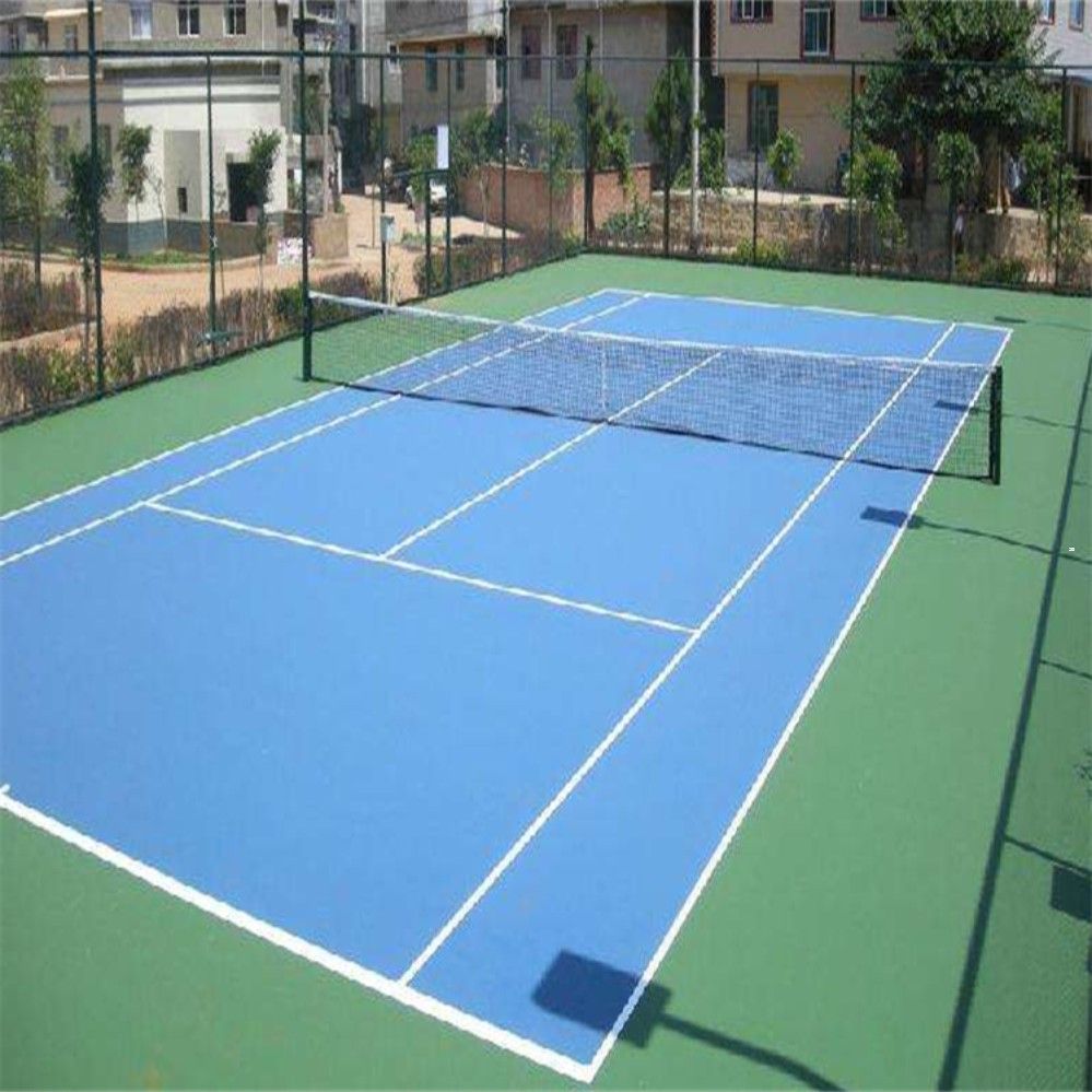 硅pu羽毛球场施工室外网球场地坪建造 优格包工包料承接硅pu网球场