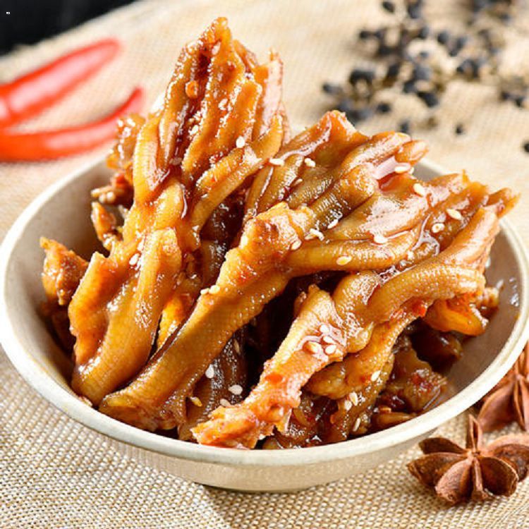 麻辣燙火鍋食材無骨鴨爪 ，四川麻辣燙火鍋食材配菜 生鮮無骨鴨爪 去骨鴨掌_