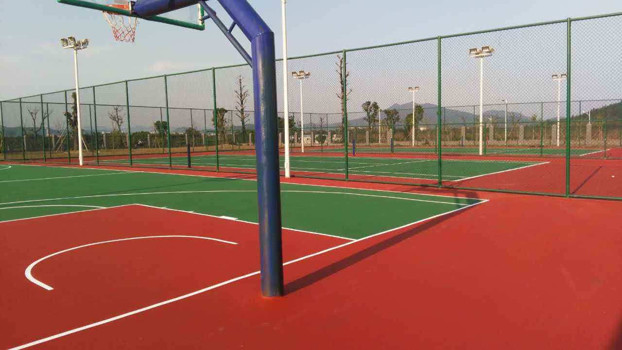 硅pu网球场承建 _铺设塑胶室外篮球场硅pu球场网球场施工羽毛球场地