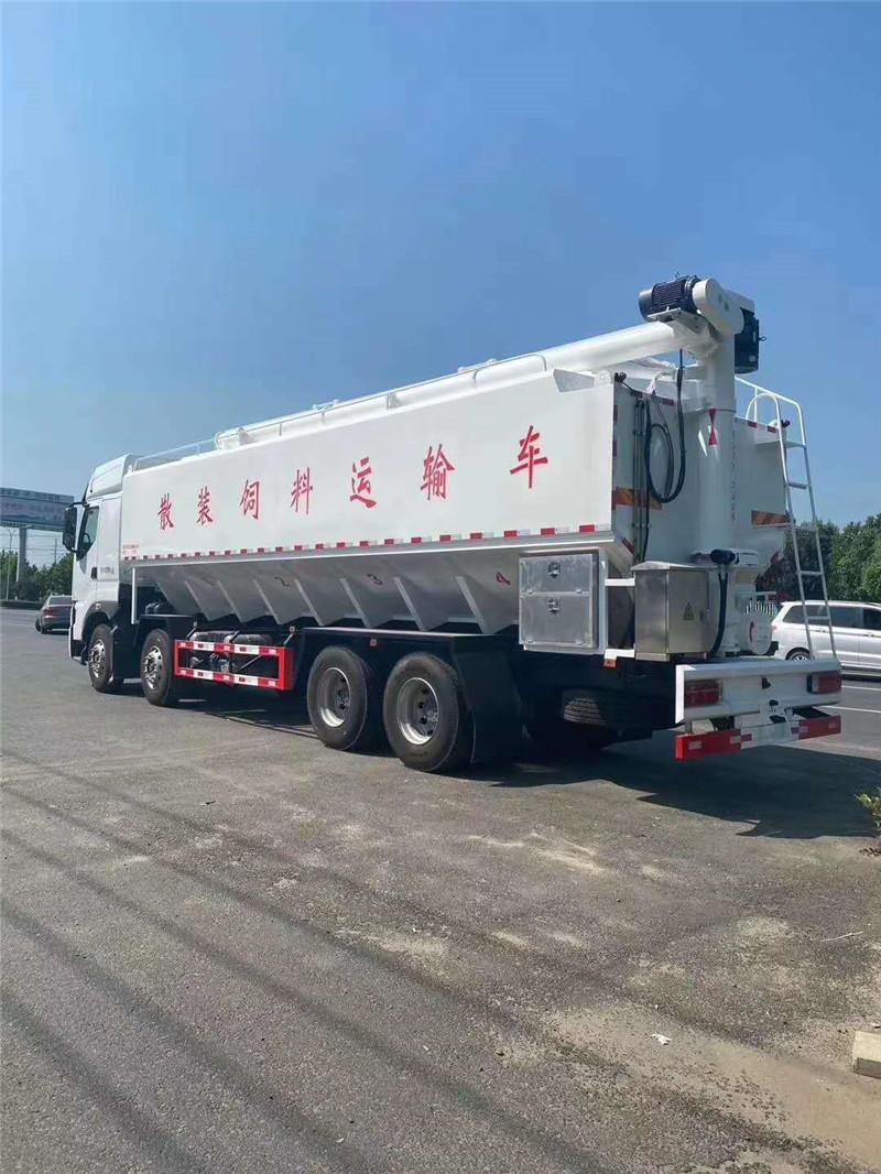 散装饲料车34方三轴散装饲料运输车 44方散装饲料车出