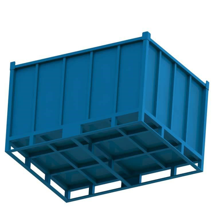 网格料箱 堆垛折叠料箱 金属料箱 折叠式金属网箱 钢制金属料箱