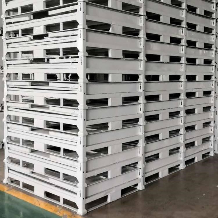折叠式金属料箱 货架厂 生产钢制料箱 铁料箱 金属折叠料箱定制 金属料箱