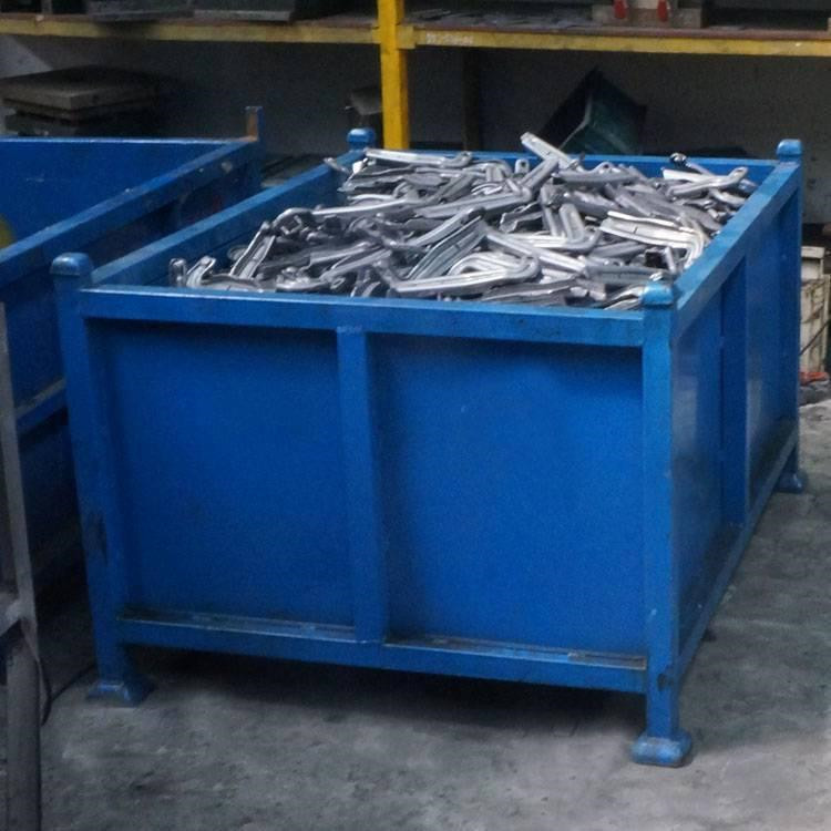 可折叠周转箱 厂家直供镀锌钢制料箱 折叠式金属料箱 仓储钢制料箱 金属料箱