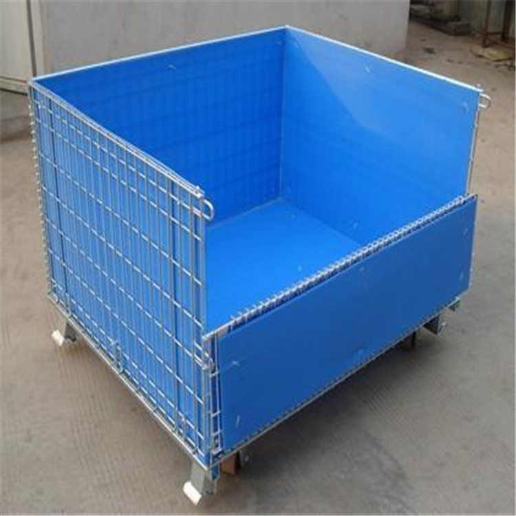 金屬周轉箱 鋼制料箱 可折疊金屬料箱 料箱生產廠家 網格料箱