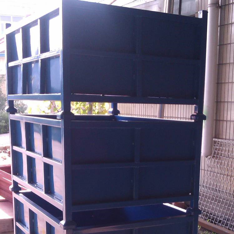 折叠式金属料箱 折叠料架 金属周转箱定制 仓储设备定制专家 钢制金属料箱