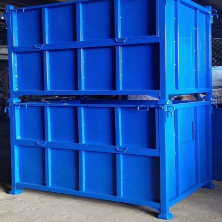 金属周转箱 钢制物料箱 金属料箱 折叠式料箱 钢制金属料箱