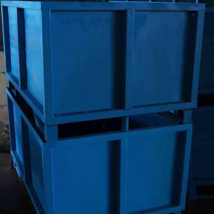 钢制金属料箱 直供镀锌钢制料箱 折叠式金属料箱 仓储钢制料箱 网格料箱