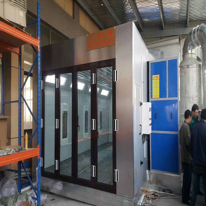 环保高温烤漆房厂家直销立式光氧 汽车喷烤漆房废气漆雾处理设备光氧