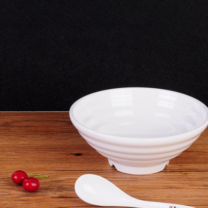 厂家直销a5密胺螺纹面碗 加厚汤碗仿瓷密胺餐具安全隔热