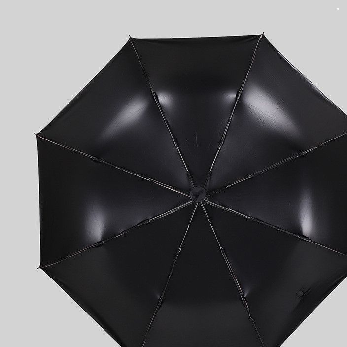 2016新款双层黑胶口袋伞晴雨两用三折伞8k晴雨伞一件代发