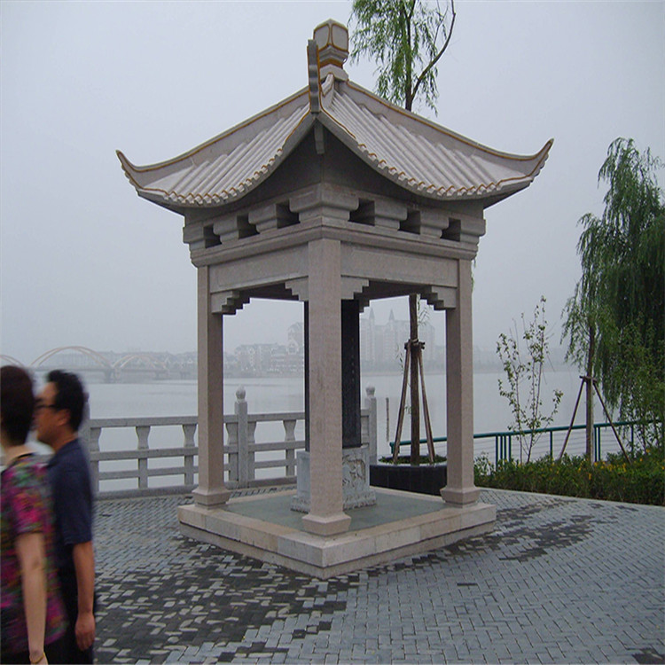 仿古石凉亭 现货供应大型八角石凉亭 新农村石亭子 石长廊